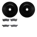 Dynamic Friction Co 8302-48004, Rotors-Drilled and Slotted-Black with 3000 Series Ceramic Brake Pads, Zinc Coated 8302-48004